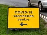 COVID 19 Vaccination Centre directional sign